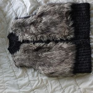 Furry gray vest